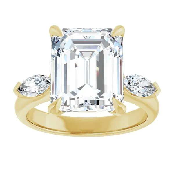 Claw-Prong Three-Stone Engagement Ring Image 3 Clater Jewelers Louisville, KY