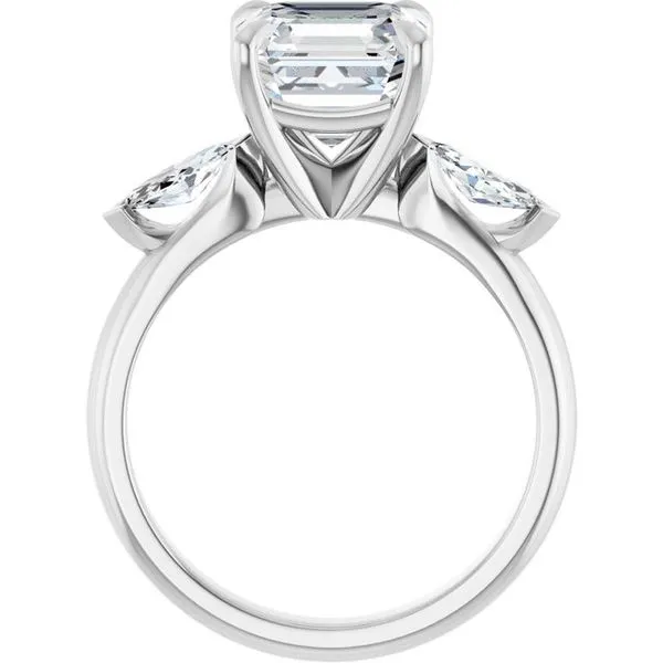 Claw-Prong Three-Stone Engagement Ring Image 2 Raleigh Diamond Fine Jewelry Raleigh, NC