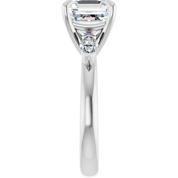Claw-Prong Three-Stone Engagement Ring Image 4 Natale Jewelers Sewell, NJ