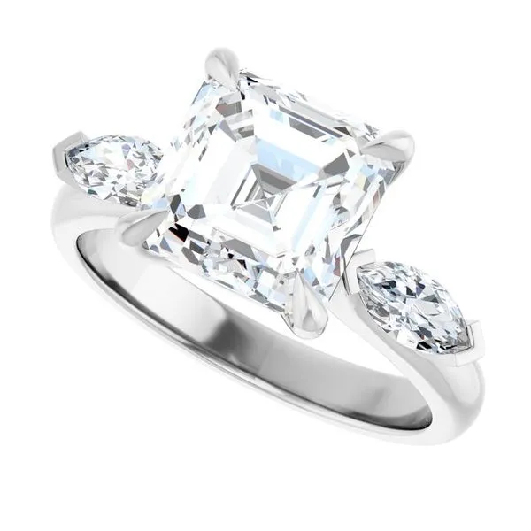 Claw-Prong Three-Stone Engagement Ring Image 5 Mark Jewellers La Crosse, WI