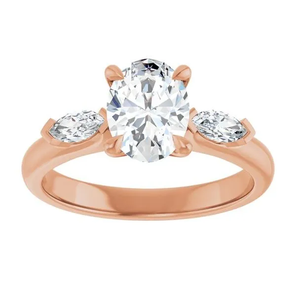 Claw-Prong Three-Stone Engagement Ring Image 3 Arezzo Jewelers Elmwood Park, IL