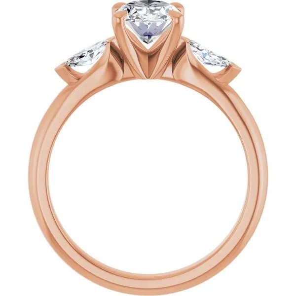 Claw-Prong Three-Stone Engagement Ring Image 2 Don's Jewelry & Design Washington, IA