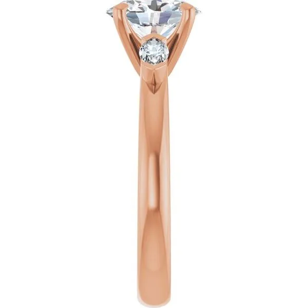 Claw-Prong Three-Stone Engagement Ring Image 4 Stuart Benjamin & Co. Jewelry Designs San Diego, CA