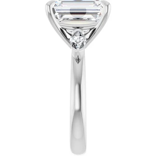 Claw-Prong Three-Stone Engagement Ring Image 4 Futer Bros Jewelers York, PA