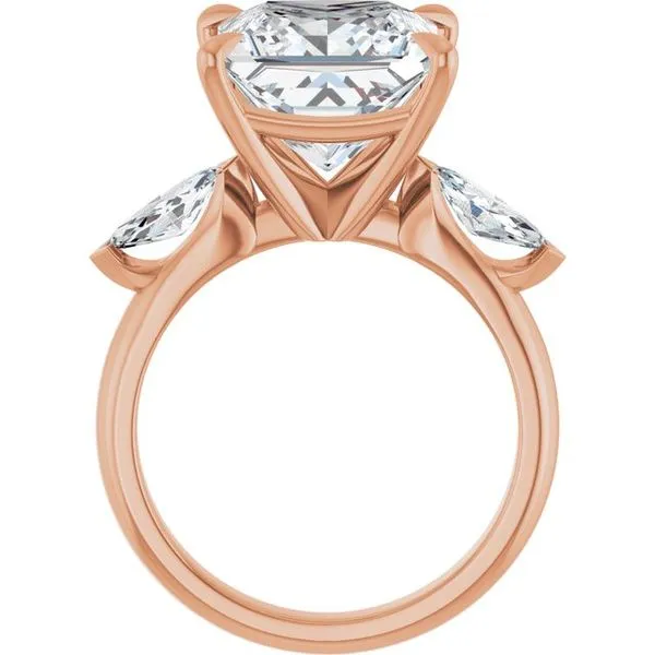Claw-Prong Three-Stone Engagement Ring Image 2 Northwood Jewelers Northwood, OH
