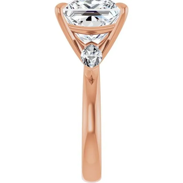 Claw-Prong Three-Stone Engagement Ring Image 4 Northwood Jewelers Northwood, OH