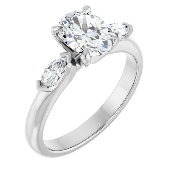 Claw-Prong Three-Stone Engagement Ring Paul James Jewelers Angels Camp, CA
