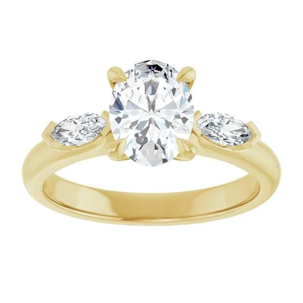 Claw-Prong Three-Stone Engagement Ring Image 3 Morin Jewelers Southbridge, MA
