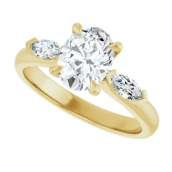 Claw-Prong Three-Stone Engagement Ring Image 5 Mark Jewellers La Crosse, WI