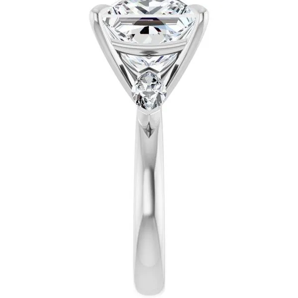 Claw-Prong Three-Stone Engagement Ring Image 4 Northwood Jewelers Northwood, OH
