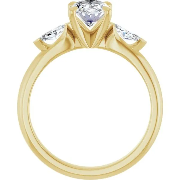 Claw-Prong Three-Stone Engagement Ring Image 2 Futer Bros Jewelers York, PA