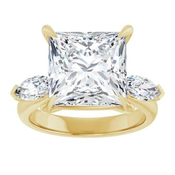 Claw-Prong Three-Stone Engagement Ring Image 3 J. Thomas Jewelers Rochester Hills, MI