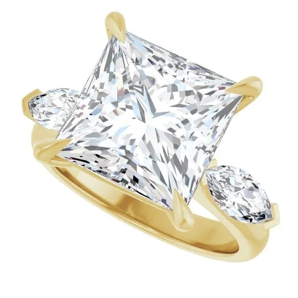 Claw-Prong Three-Stone Engagement Ring Image 5 Vulcan's Forge LLC KANSAS CITY, MO