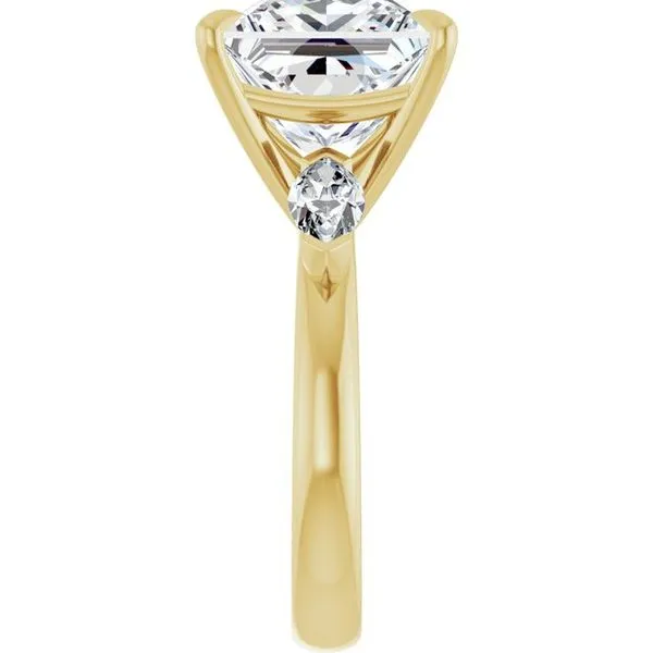 Claw-Prong Three-Stone Engagement Ring Image 4 Clater Jewelers Louisville, KY