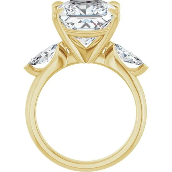 Claw-Prong Three-Stone Engagement Ring Image 2 J. Thomas Jewelers Rochester Hills, MI