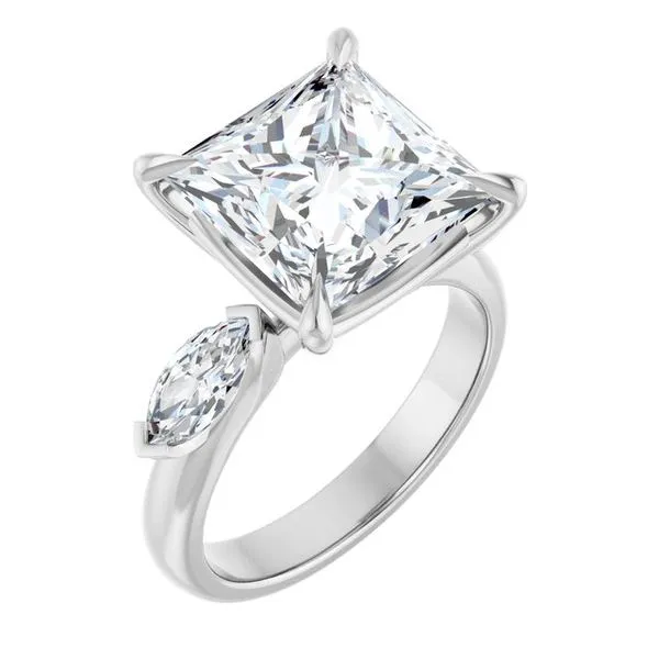 Claw-Prong Three-Stone Engagement Ring Stuart Benjamin & Co. Jewelry Designs San Diego, CA