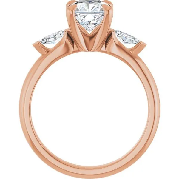 Claw-Prong Three-Stone Engagement Ring Image 2 Natale Jewelers Sewell, NJ