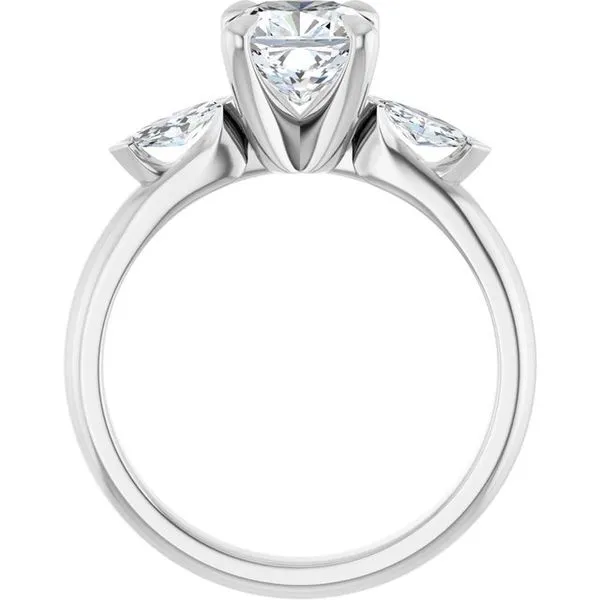 Claw-Prong Three-Stone Engagement Ring Image 2 Paul James Jewelers Angels Camp, CA