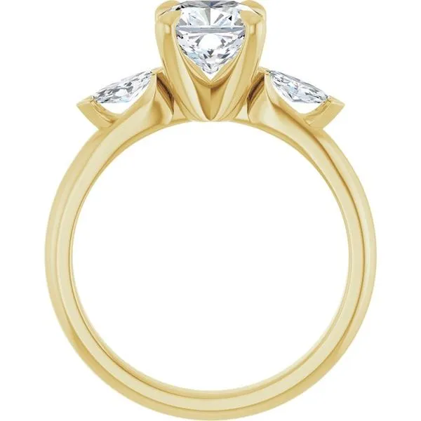 Claw-Prong Three-Stone Engagement Ring Image 2 JF Jones Jewelers Rochester, NY