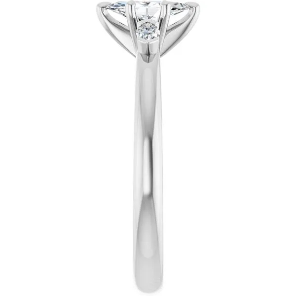 Claw-Prong Three-Stone Engagement Ring Image 4 Futer Bros Jewelers York, PA