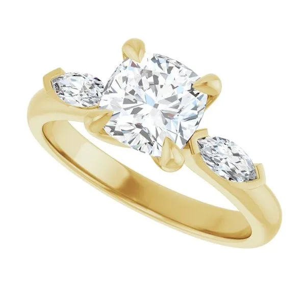 Claw-Prong Three-Stone Engagement Ring Image 5 Clater Jewelers Louisville, KY