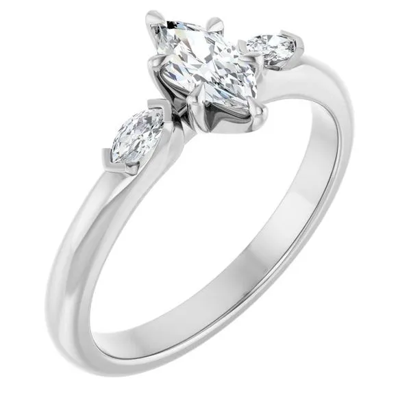Claw-Prong Three-Stone Engagement Ring Arezzo Jewelers Elmwood Park, IL