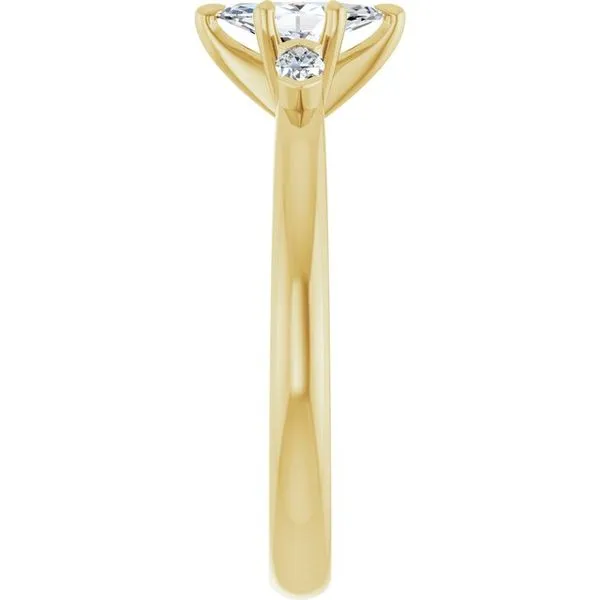 Claw-Prong Three-Stone Engagement Ring Image 4 Paul James Jewelers Angels Camp, CA