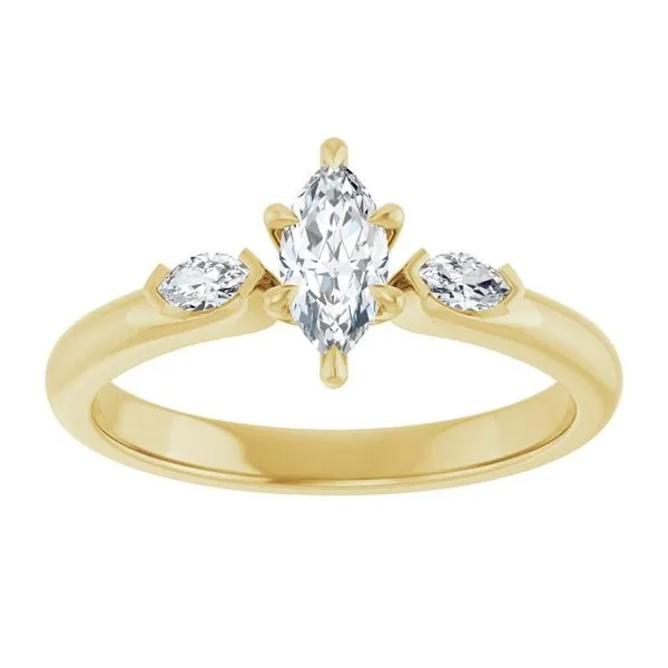Claw-Prong Three-Stone Engagement Ring Image 3 JF Jones Jewelers Rochester, NY