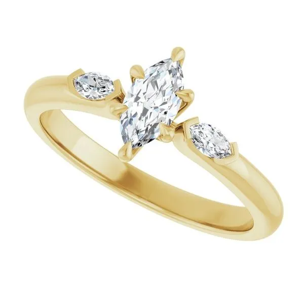 Claw-Prong Three-Stone Engagement Ring Image 5 Northwood Jewelers Northwood, OH