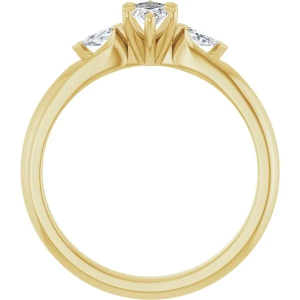Claw-Prong Three-Stone Engagement Ring Image 2 Don's Jewelry & Design Washington, IA