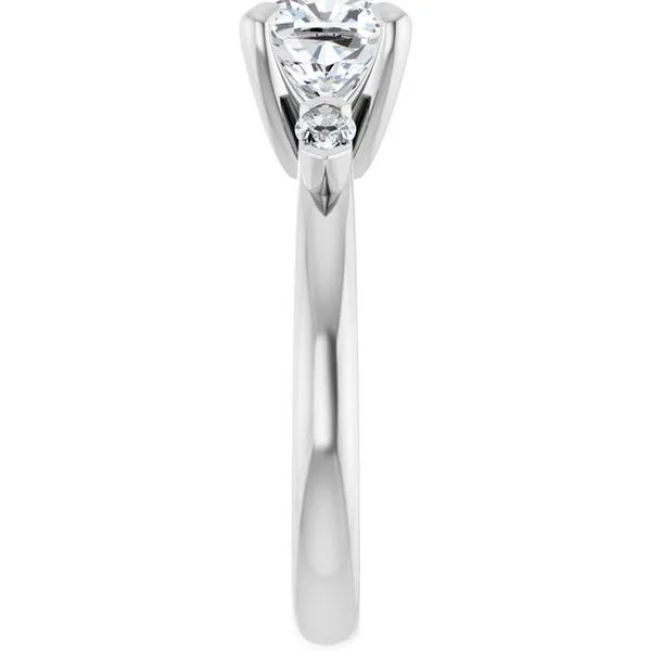 Claw-Prong Three-Stone Engagement Ring Image 4 Northwood Jewelers Northwood, OH