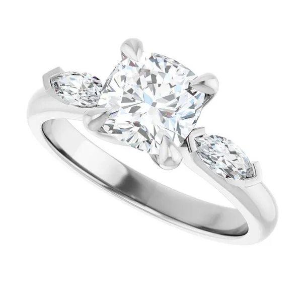 Claw-Prong Three-Stone Engagement Ring Image 5 Don's Jewelry & Design Washington, IA
