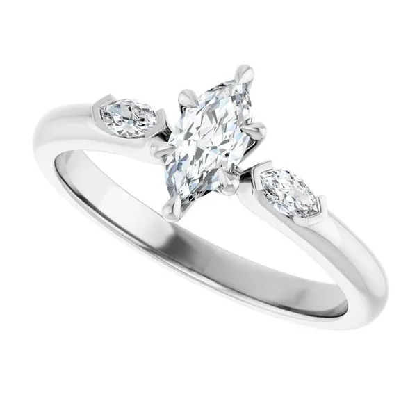 Claw-Prong Three-Stone Engagement Ring Image 5 The Jewelry Source El Segundo, CA