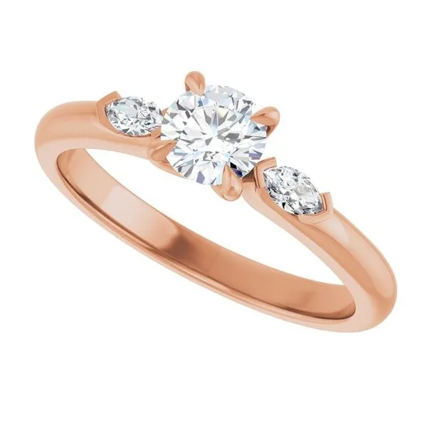 Claw-Prong Three-Stone Engagement Ring Image 5 Vulcan's Forge LLC KANSAS CITY, MO