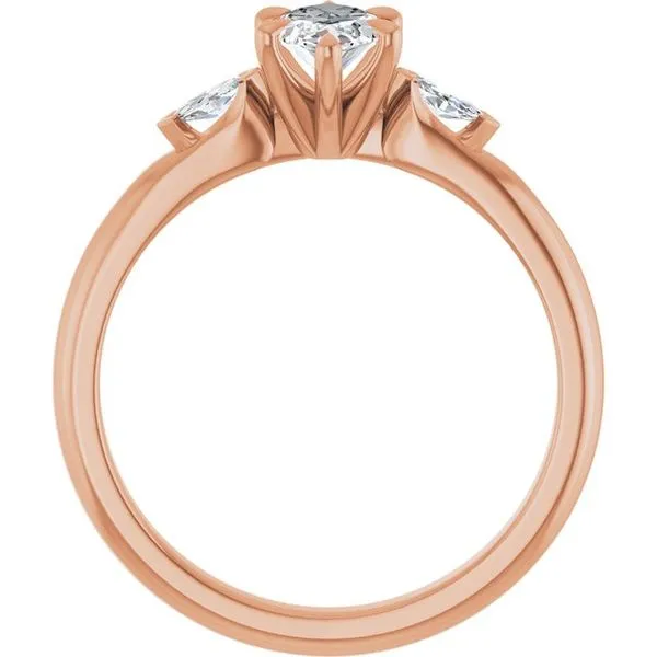 Claw-Prong Three-Stone Engagement Ring Image 2 The Jewelry Source El Segundo, CA