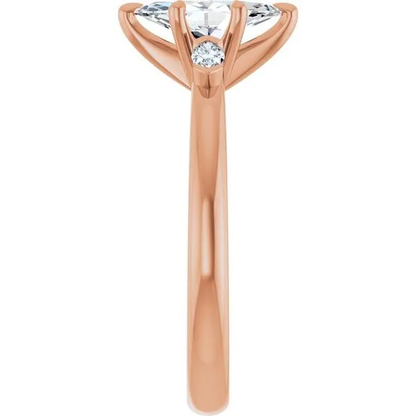 Claw-Prong Three-Stone Engagement Ring Image 4 Paul James Jewelers Angels Camp, CA