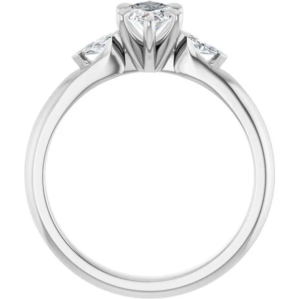 Claw-Prong Three-Stone Engagement Ring Image 2 Raleigh Diamond Fine Jewelry Raleigh, NC