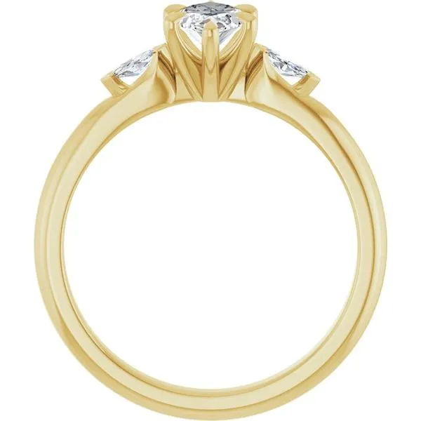 Claw-Prong Three-Stone Engagement Ring Image 2 J. West Jewelers Round Rock, TX