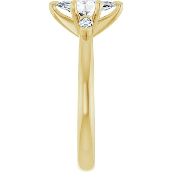 Claw-Prong Three-Stone Engagement Ring Image 4 J. West Jewelers Round Rock, TX