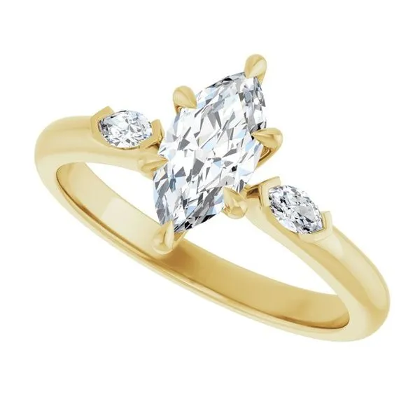 Claw-Prong Three-Stone Engagement Ring Image 5 Natale Jewelers Sewell, NJ