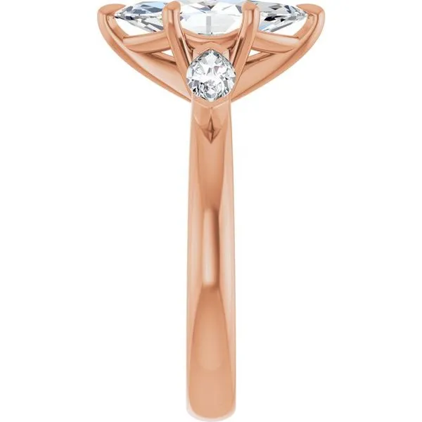 Claw-Prong Three-Stone Engagement Ring Image 4 Northwood Jewelers Northwood, OH