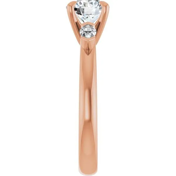 Claw-Prong Three-Stone Engagement Ring Image 4 JF Jones Jewelers Rochester, NY