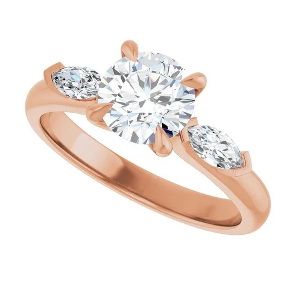 Claw-Prong Three-Stone Engagement Ring Image 5 Natale Jewelers Sewell, NJ