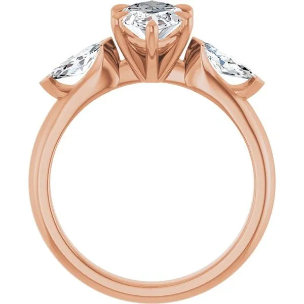 Claw-Prong Three-Stone Engagement Ring Image 2 Jimmy Smith Jewelers Decatur, AL