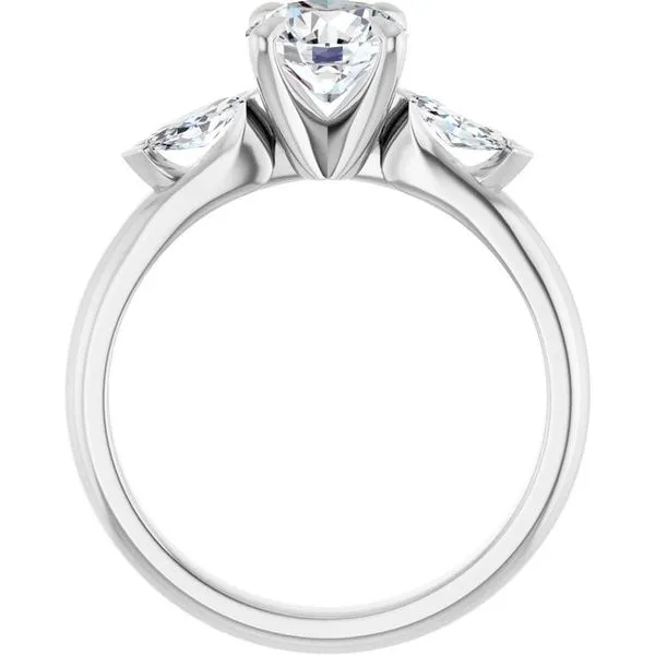 Claw-Prong Three-Stone Engagement Ring Image 2 Clater Jewelers Louisville, KY