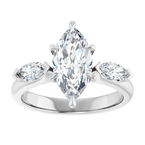 Claw-Prong Three-Stone Engagement Ring Image 3 Shipley's Fine Jewelry Hampstead, MD