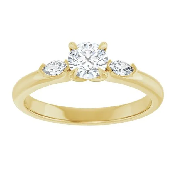 Claw-Prong Three-Stone Engagement Ring Image 3 Clater Jewelers Louisville, KY