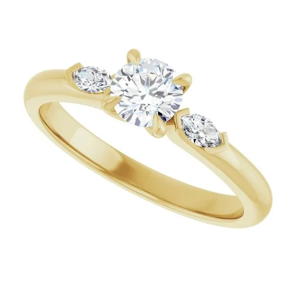 Claw-Prong Three-Stone Engagement Ring Image 5 Futer Bros Jewelers York, PA