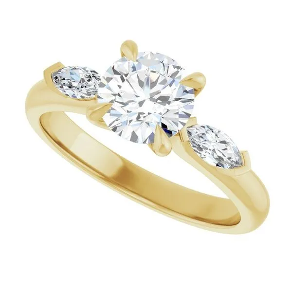 Claw-Prong Three-Stone Engagement Ring Image 5 The Jewelry Source El Segundo, CA