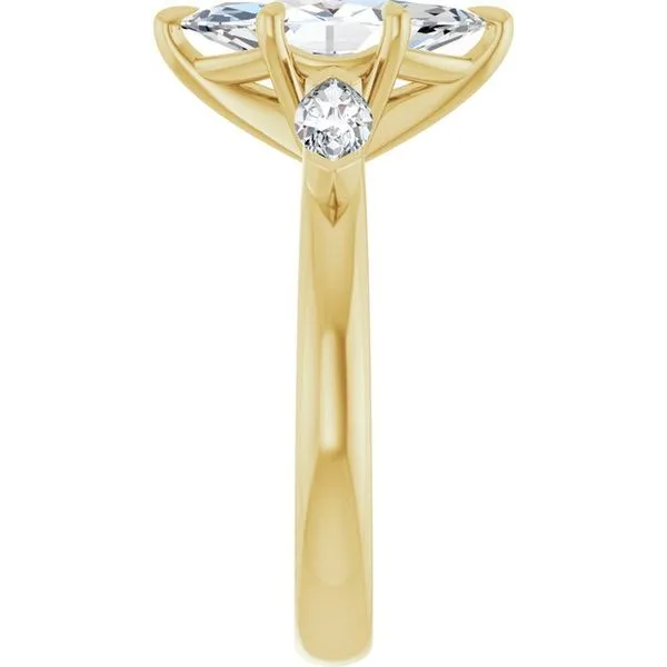 Claw-Prong Three-Stone Engagement Ring Image 4 J. Thomas Jewelers Rochester Hills, MI